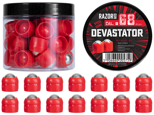 40 balles Devastator RazorGun Cal.68