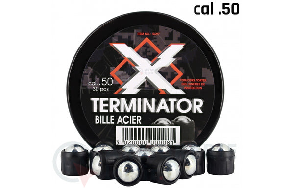 PACK HOME DEFENSE MUNITIONS TERMINATOR CAL.50 BILLES ACIER