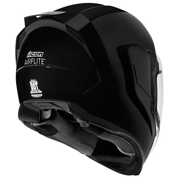 Casque Icon Airflite Helmet Gloss  Noir brillant blackf22
