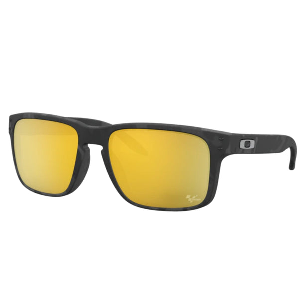 Lunette Oakley Holbrook Matte Black Tortoise Prizm 24K Polarisé Moto Gp Collection