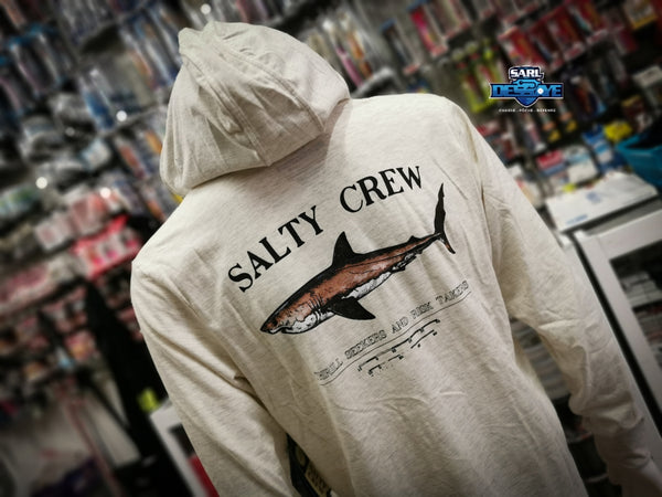 Sweat-shirt protection UV Salty Crew Bruce Hood LS Tech tee white