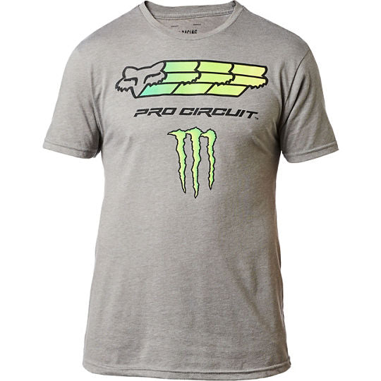 Tee-Shirt Fox Racing Monster Pro Circuit Premium tee gris