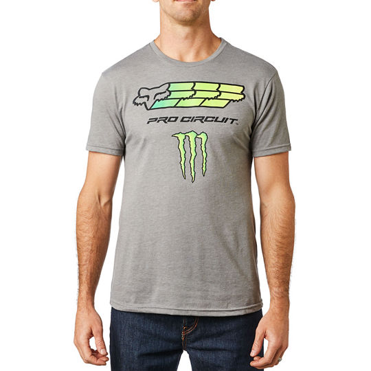 Tee-Shirt Fox Racing Monster Pro Circuit Premium tee gris