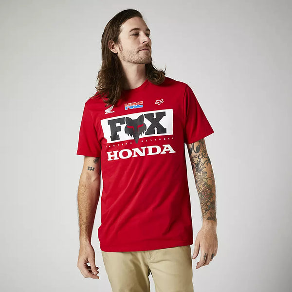Tee-Shirt Fox Racing Honda Hrc Ss Premium Rouge