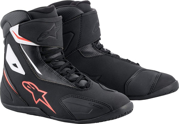 Bottes Alpinestars FastBack 2 Shoes Noir Blanc Rouge Fluo