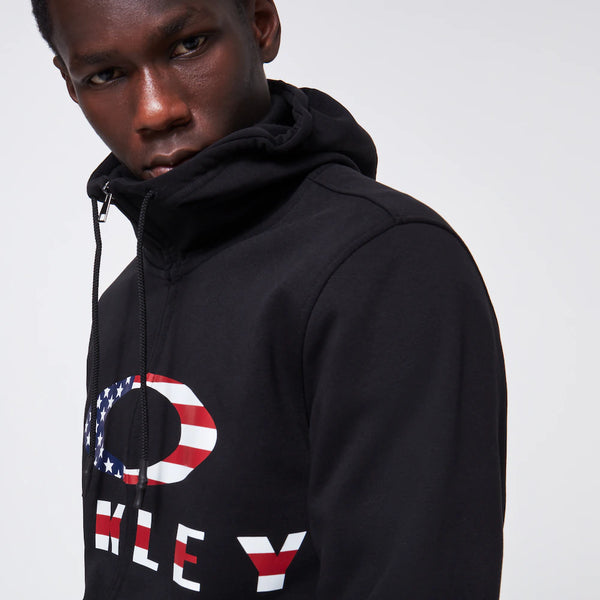 Sweat Shirt OaKley Bark Fz Hoodie Black American Flag