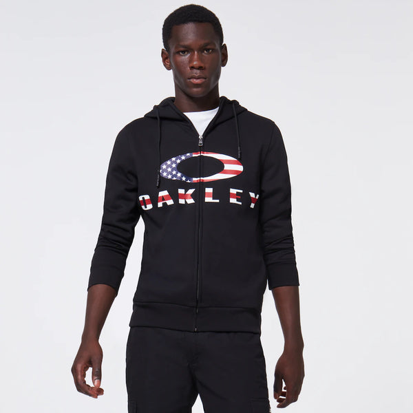 Sweat Shirt OaKley Bark Fz Hoodie Black American Flag