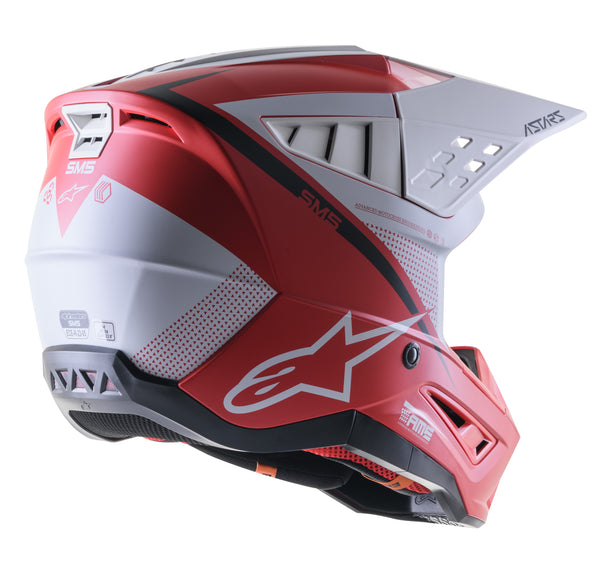 Casque Alpinestars S-M5 Rayon Helmet Ece Blanc Rouge 8304021 3012