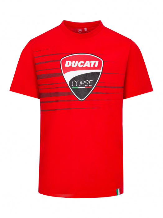 Tee-Shirt Ducati Corse Logo And Stripes Rouge 20 36010 07