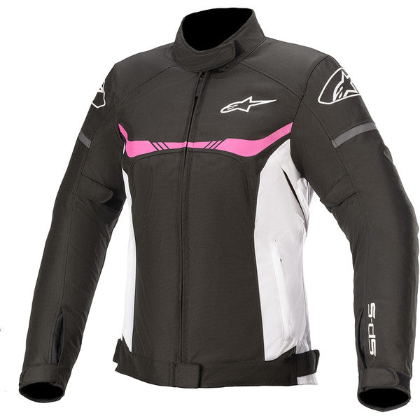 Blouson homologué Alpinestars Stella T-SPS Waterproof noir blanc fuchsia