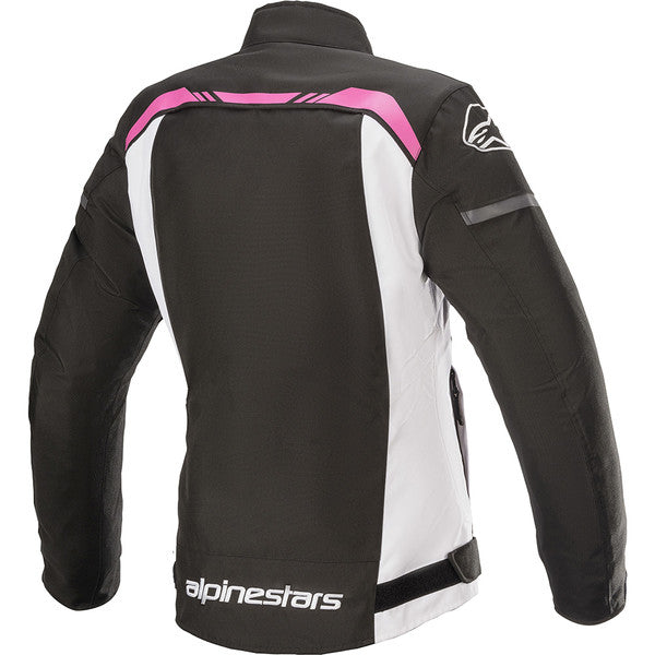 Blouson homologué Alpinestars Stella T-SPS Waterproof noir blanc fuchsia