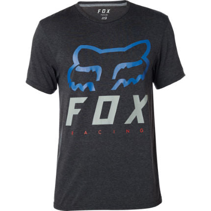 Tee-Shirt Fox Racing Heritage Forger SS Tech Gris Bleu