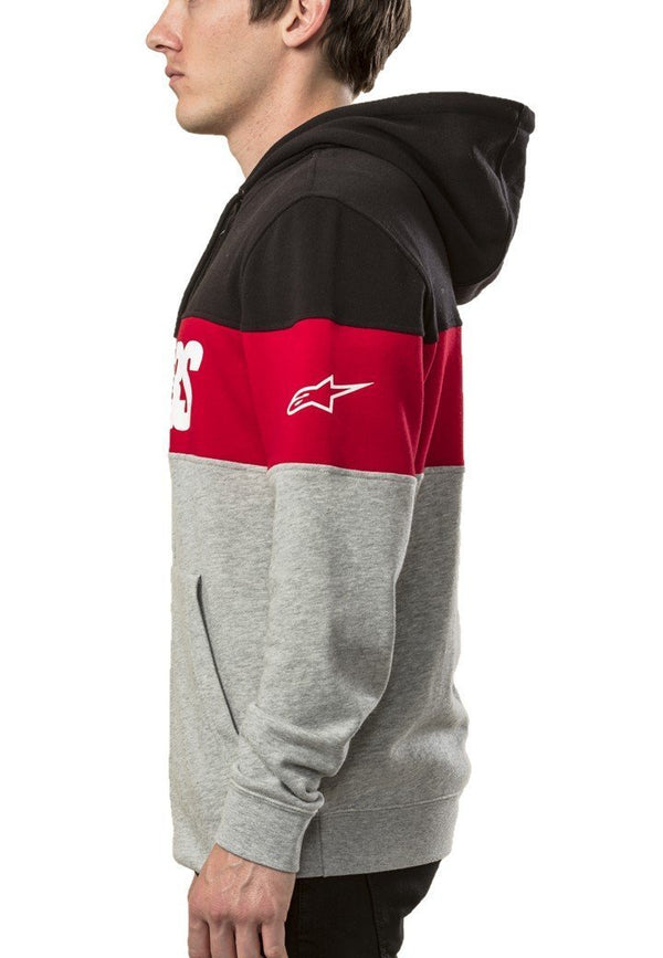 Sweat-shirt à capuche Alpinestars Grupo Zip hoodie Noir rouge gris