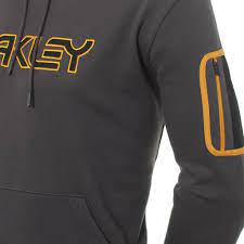 DESTOCKAGE Sweat-shirt Oakley B1B Pocket Pullover Hoodie Forged Iron Gris Orange