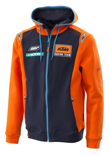 Sweat-Shirt Ktm Racing Team Replica Zip Hoodie Bleu Orange