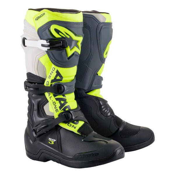 Bottes Alpinestars Tech 3 Gris Jaune Fluo 2013018 1055