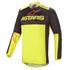 Maillot Alpinestars Fluid Tripple Jersey Noir Jaune Fluo