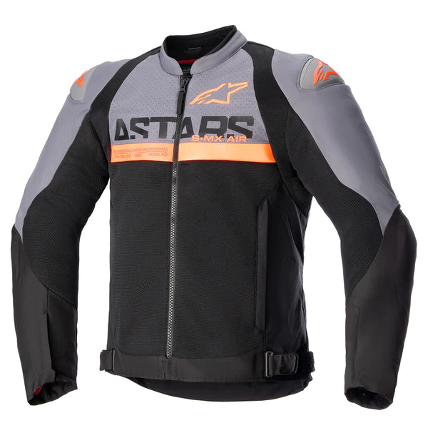 BLOUSON ALPINESTARS SMX AIR JACKET DARK GRAY / BLACK / ORANGE FLUO 3306523 914