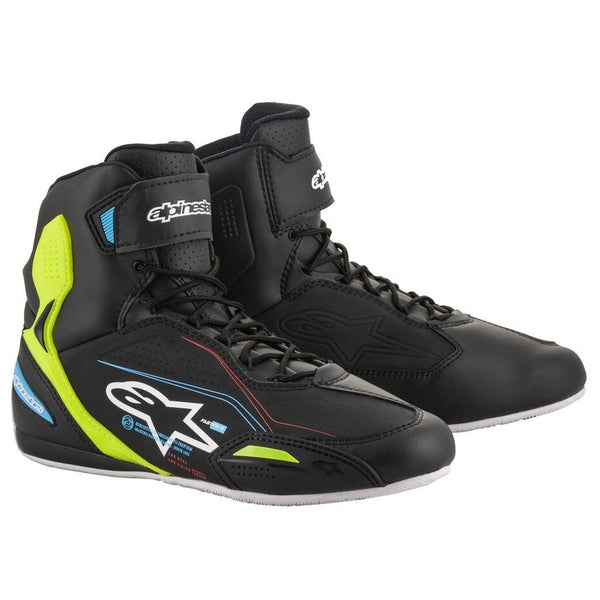 Bottes Alpinestars Faster-3 Shoes Noir Jaune Bleu bf23