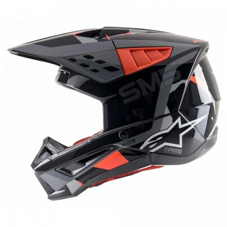 Casque Alpinestars S-M5 Rover Helmet Ece Anthracite/Red Fluorescent/Gray Camo Glossy