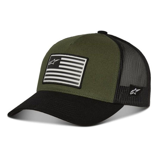 CASQUETTE ALPINESTARS FLAG SNAPBACK HAT MILITARY BLACK 1211-81013 6910