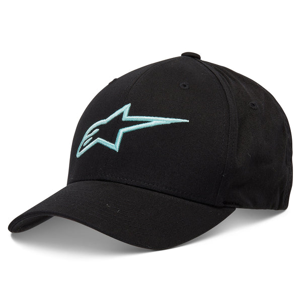 CASQUETTE ALPINESTARS AGELESS CURVE HAT BLACK LIGHT AQUA 1017-81010 1177