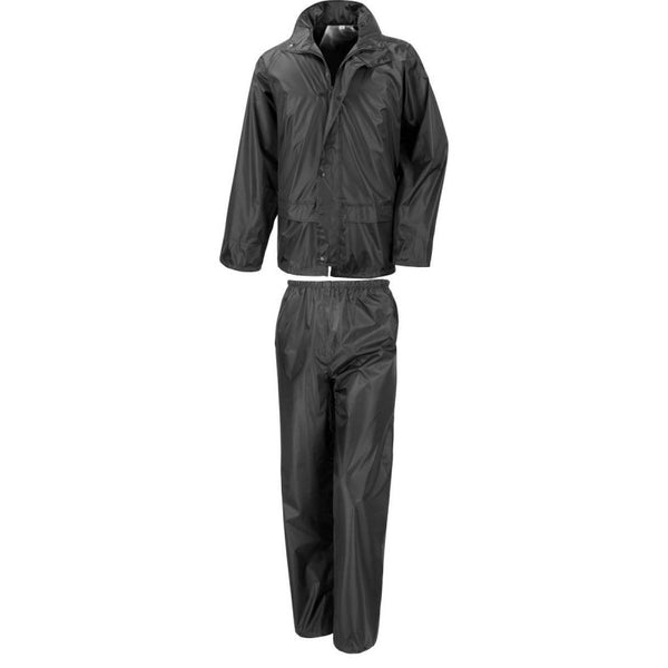Tenue de pluie imperméable 100% polyester noir