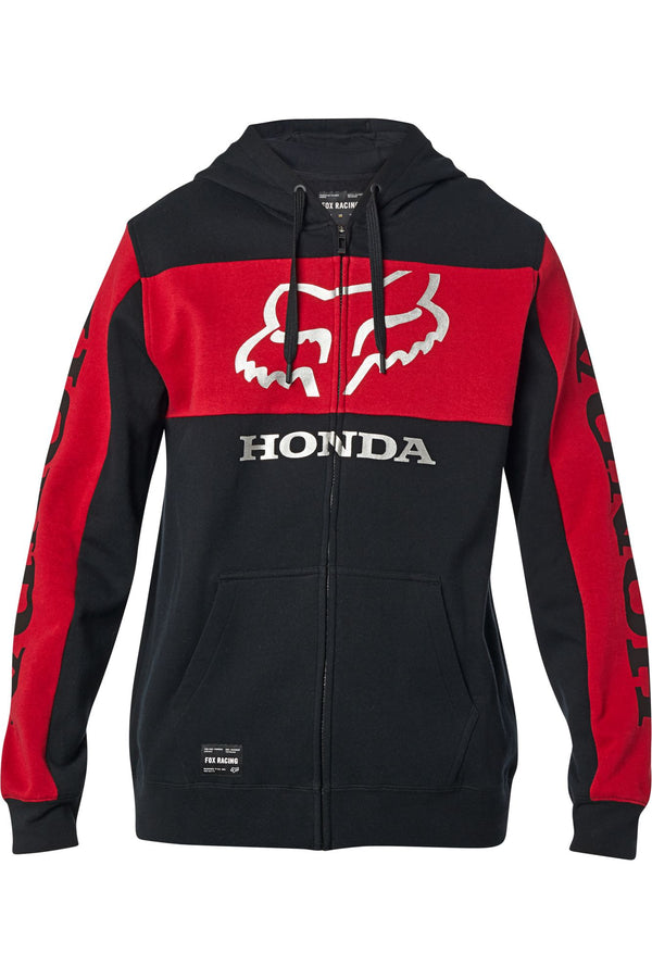 DESTOCKAGE Sweat-Shirt Fox Racing Honda Zip Fleece Noir Rouge