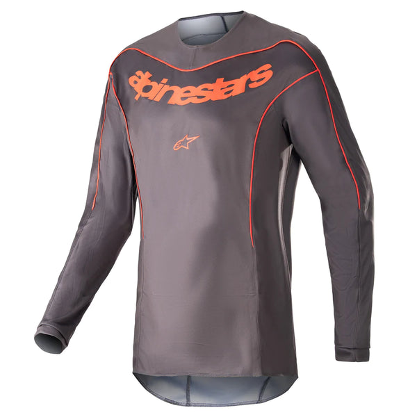 MAILLOT ALPINESTARS FLUID LURV JERSEY GRIS ROUGE FLUO 3762023 9397