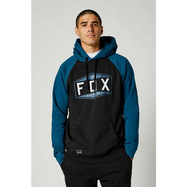 DESTOCKAGE Sweat-Shirt Fox Racing Emblem Raglan Po Fleece Noir Bleu