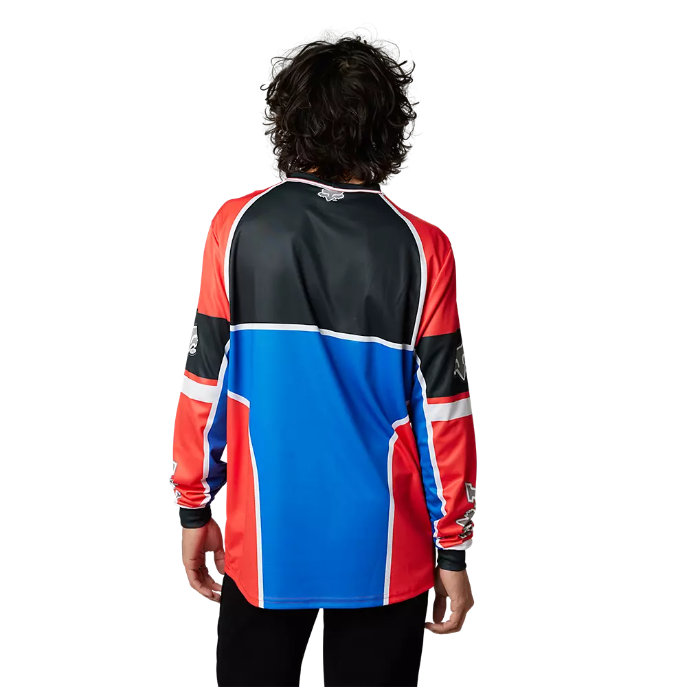 Maillot Fox Racing 1/4 Zippé Noir - Taille L, Brodé, Poches Arrière, Homme