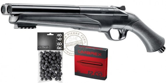 PACK  HOME DEFENSE FUSIL CANON SCIE 2 coups HDS 68 cal.68 (16 joules) + 5 Co2 + 50 munitions