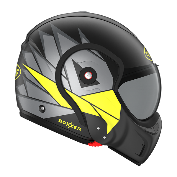 Casque Roof RO9 Boxxer Hawk Noir-Jaune Matte 01273158 boxxer promo DESTOCKAGE