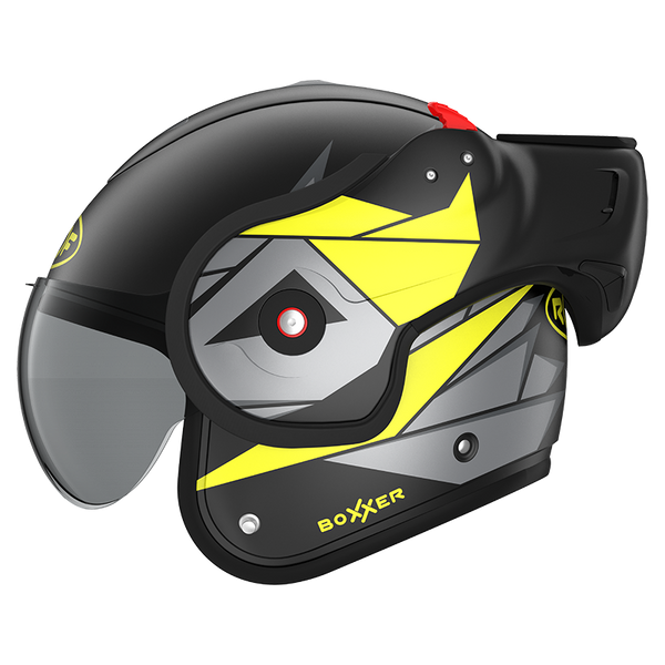 Casque Roof RO9 Boxxer Hawk Noir-Jaune Matte 01273158 boxxer promo DESTOCKAGE