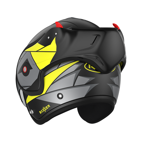 Casque Roof RO9 Boxxer Hawk Noir-Jaune Matte 01273158 boxxer promo DESTOCKAGE