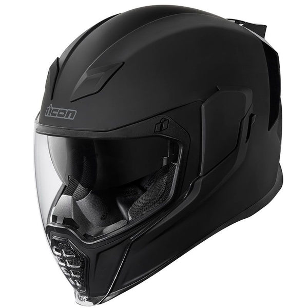 Casque Icon Airflite Helmet Rubatone Noir Matte blackf22