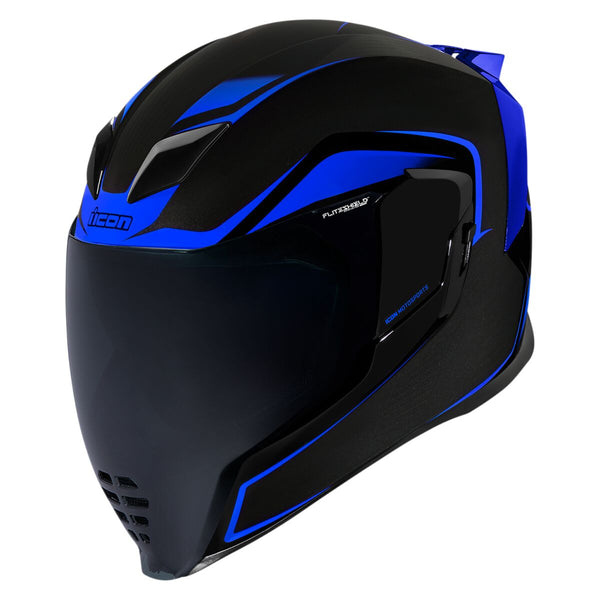 Casque Icon Helmet Airflite Crosslink Noir Bleu blackf22