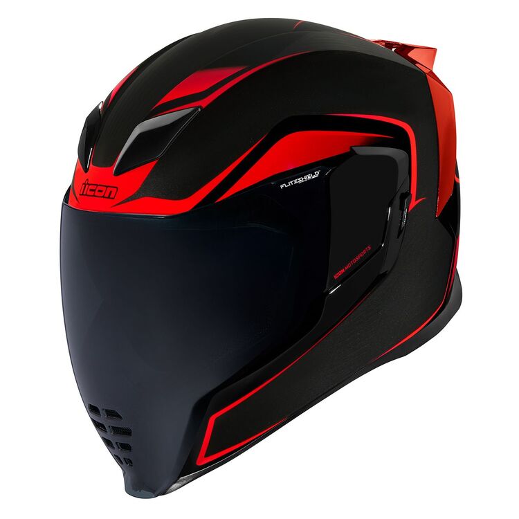 Casque Icon Helmet Airflite Crosslink Rouge Noir blackf22 casque promo