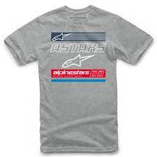 Tee-Shirt Alpinestars Quattro Gris Bleu