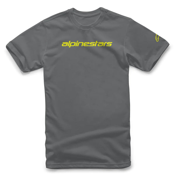 TEE-SHIRT ALPINESTARS LINEAR WORMARK TEE CHARCOAL FLUO YELLOW 1212-72020 1852