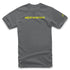 TEE-SHIRT ALPINESTARS LINEAR WORMARK TEE CHARCOAL FLUO YELLOW 1212-72020 1852