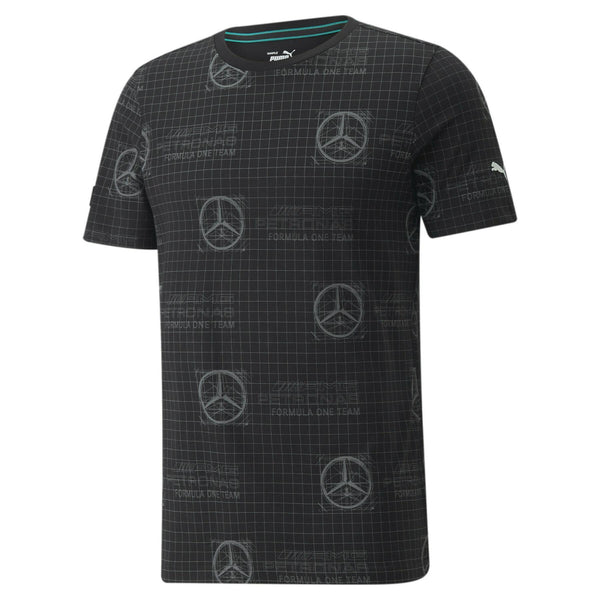 Destockage Tee-Shirt Puma AMG Mapf1 Aop Logo Noir Petronas 533692 01