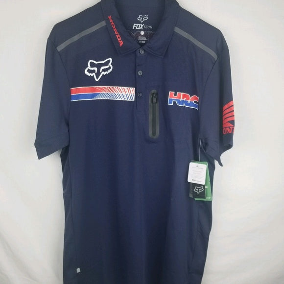 Polo Fox Racing Pit HRC Bleu
