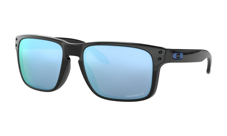 Lunette Oakley Holbrook Prizm polished black prizm deep water polarisée
