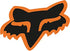 Stickers Autocollant Fox Racing Head Noir Orange
