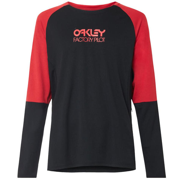 Maillot Oakley Switchback Ls Trail Noir Rouge