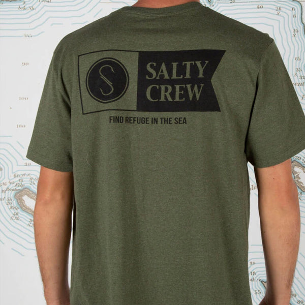 Tee-Shirt Salty Crew Protection Uv 40 Alpha S/S Tee Forest Heather