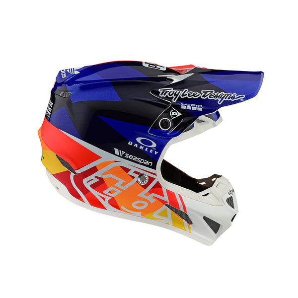 Casque Troy Lee Design SE4 composite Jet Orange / Navy