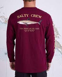 sweat salty crew bruce L/S rashguard burgundy 20135148