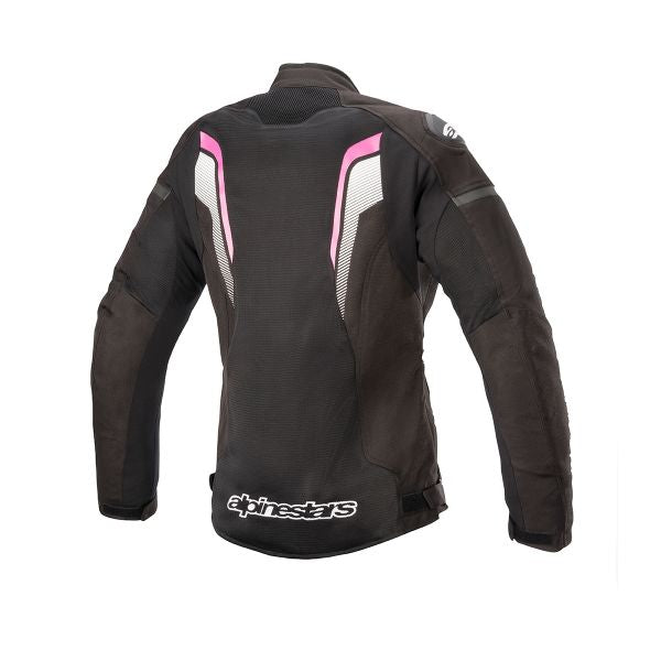 Blouson homologué Alpinestars Stella Gp Plus R V3 Leather Jacket Black White Fuchsia